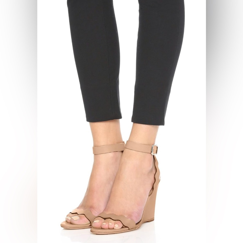 Brand new in box Loeffler Randall Women's Piper Wedge Sandal super soft leather